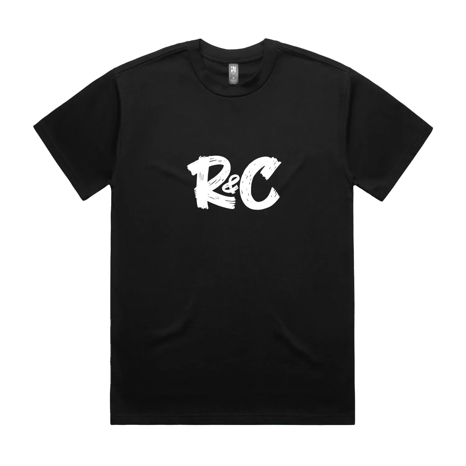 Black front flat lay